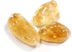 1 X Set of 3 Citrine Stones Gemstones Crystals