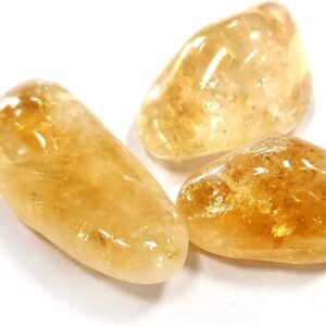 1 X Set of 3 Citrine Stones Gemstones Crystals