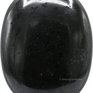 Black Tourmaline Crystals and Healing Stones - Large Palm Stone Crystals Piedra - Crystal for Good Luck, Positive Energy, Meditation - Unique Stocking Stuffers and Birthday Gifts f