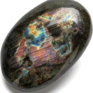 KALIFANO Palm Stone with Healing & Calming Effects - AAA+ Grade High Energy Worry Stone with Information Card - Reiki Crystal Used for Courage (Family Owned and Operated)