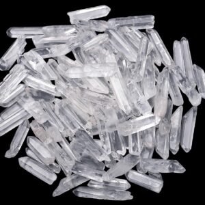 DUQGUHO Clear Quartz Crystals Points Bulk Healing Crystal Stones Irregular Shape Raw Quartz Points Crystal Wand for Jewelry Making Polishing Cabbing Reiki Energy Balance 0.4-1.18"