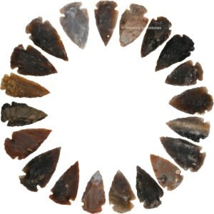 Amazing Gemstone 20 Pieces Fancy Jasper Arrowhead Bulk, Crystal and Healing Stone Flint Rock Arrow Head - 1 to 1.5 Arrowheads for DIY Project Craft Point Jewelry Making