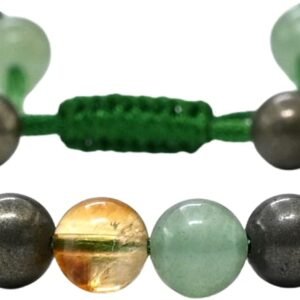 Amazing Gemstone Money Wealth Success Bracelet - Pyrite Green Aventurine Citrine Bracelet Set for Healing Calming Anxiety Stress Relief Gifts Pulseras Para Hombres Mujer Stocking S
