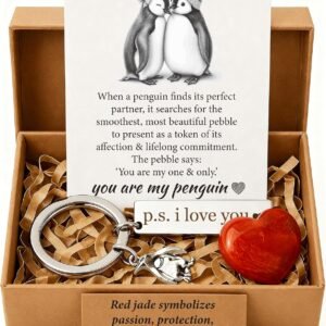 BABYQLO Penguin Gift Box Set - Romantic Anniversary I Love You Presents for Him or Her, Girlfriend, Boyfriend, Fiancee, Wife, Husband - Valentine's Day, Birthday, Engagement & East